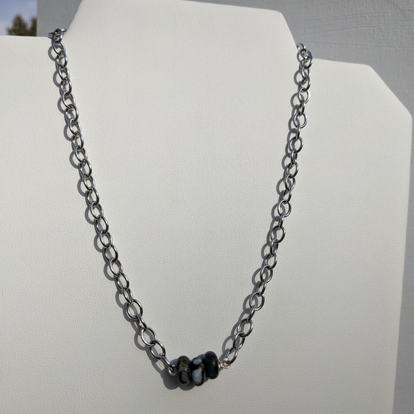 Jasper Stainless Steel Silver Chain Necklace Handmade  Crystals Grounding Unisex - Picture 5 of 13